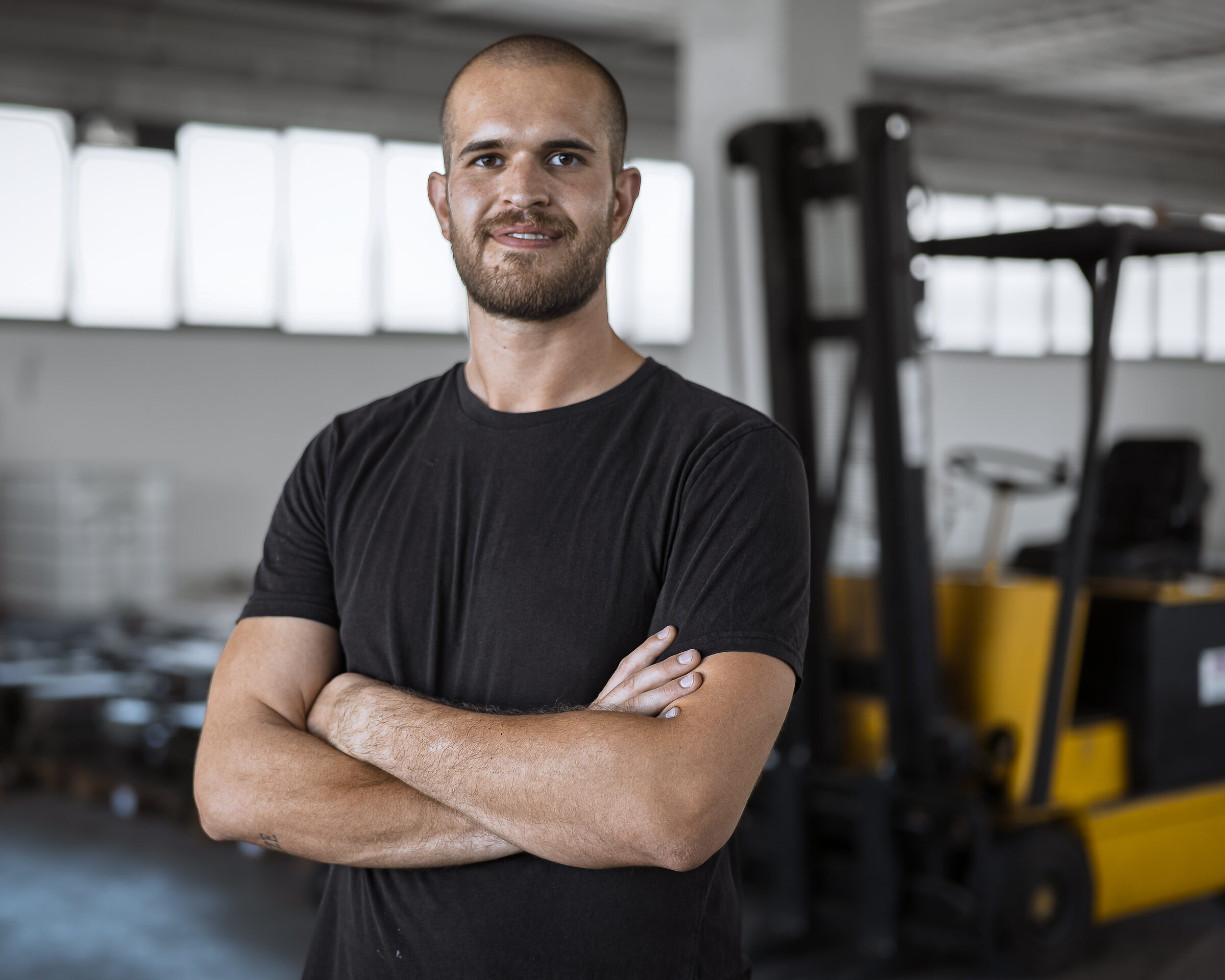 Elia Nardi, founder of Narco Service, in the company's production department